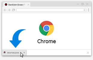 Google Chromeでのダウンロード