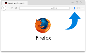 Mozilla Firefoxでのダウンロード